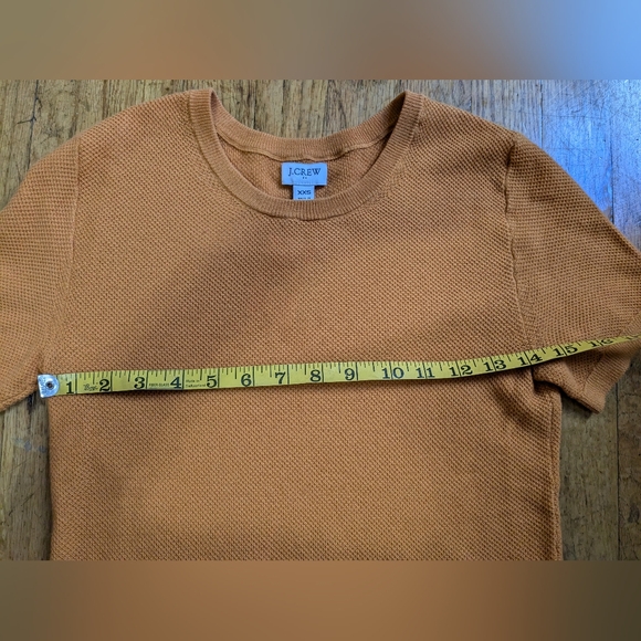 NWT J.Crew Short Sleeve Sweater Yellow Orange XXS - Picture 4 of 5
